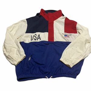 90s Made in USA アメリカ製 Polo Sport ポロスポーツ ナイロンジャケット マウンテンパーカー Vintage ヴィンテージ ビンテージ 古着 M