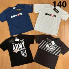 新品　Tシャツ 140 男の子　綿　半袖　tシャツ ブルークロス　エアウォーク