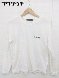 ◇ SILAS サイラス プリント 長袖 Tシャツ カットソー サイズM ホワイト メンズ