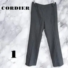 a1643 CORDIER ワールド　チェック柄パンツ ウール混　サイズ1 冬