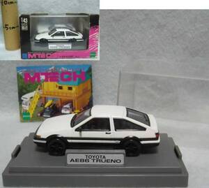 エムテック/トヨタAE86 トレノ/1：43/ホワイト/1999年レア★新品