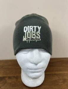 Dirty Jobs With Mike Rowe Beanie ディスカバリーチャンネル　マイク・ロウ　突撃!大人の職業体験　オリーブ色