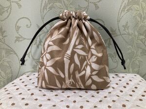 巾着袋 巾着　和柄　笹　竹　ハンドメイド ミニ巾着 drawstring bag handcrafted