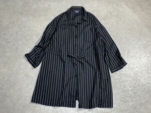 PART2 BY JUNKO SHIMADA◆秋冬◆ウエストで絞ってシルエット調整可能◎ストライプ リラックス シャツ ブラウス ◆13号◆ジュンコシマダ