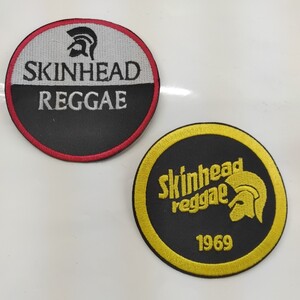 ◎ S K I N H E A D　R E G G A E ワッペン 2枚セット s253　スキンヘッド　レゲエ