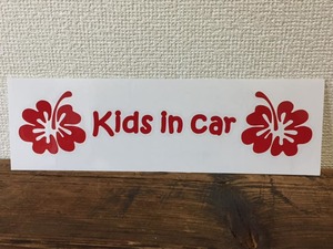 ＊在庫整理Sale＊■ Kids in car ■ハイビスカス 　ステッカー アロハ ハワイ ハワイアン シール デコ