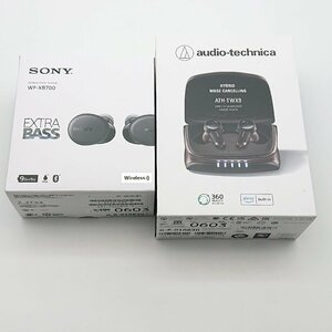 3859# 【不良品ワイヤレスイヤホン2個セット】 SONY WF-XB700/BZ ブラック / オーディオテクニカ ATH-TWX9 ブラック 【0603】