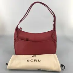 【極美品】ECRU 本革 ‼️ ショルダーバッグ　レッド　レディース　かばん