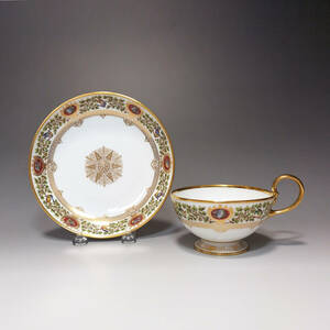 セーブル Sevres 1846年 ルイフィリップ 金彩狩猟のセルヴィス C/S