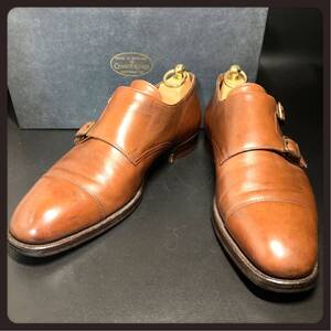 Crockett&Jones クロケットアンドジョーンズ REPTON 箱付 7 ダブル モンク ストラップ ハンドグレード