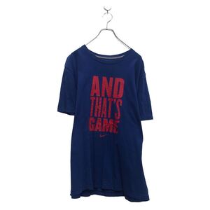 NIKE 半袖 プリント Tシャツ ナイキ L ブルー クルーネック 古着卸 アメリカ仕入 a605-6468