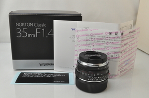 ★★新品 Voigtlander Nokton Classic 35mm F/1.4 M.C VM II Lens ♪♪#5921