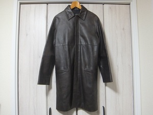 A.P.C. 牛革レザーコート M ブラウン☆アーペーセー ジャケット フランス製 仏製