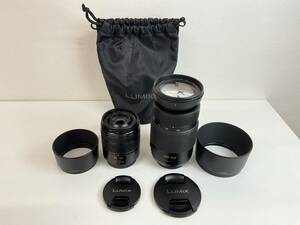 外観美品 LUMIX G VARIO 100-300mm F4.0-5.6 MEGA O.I.S. H-FS100300 / 45-150mm F4-5.6 ASPH パナソニック AF レンズ 2本【9779.80】60