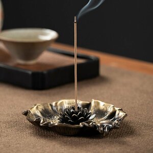 ◆古風堂◆中国・時代物 檀香 蛙 香立て 蓮花 香炉 線香 供養 收藏