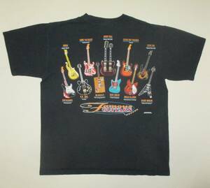 ギター FAMOUS GUITARS　Tシャツ メンズL　ジミ・ヘンドリックス　ジミー・ペイジ　ヴァン・ヘイレン　カート・コバーン　ランディ・ローズ