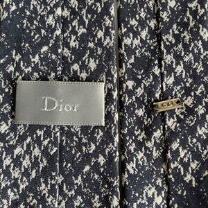 Dior(ディオール)黒グレー模様ネクタイ