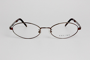 【未使用・新品】CELINE セリーヌ LUNETTES チタン フルリム ブラウン VC1024J COLOR:K01 MADE IN JAPAN