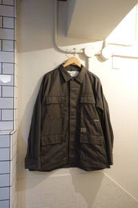 WTAPS ジャケット　222WVDT-SHM03 オリーブ　サイズ3　JUNGLE / LS / CTPL. TWILL. DOT SIGHT ミリタリージャケット