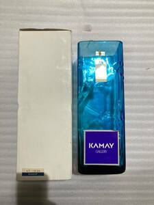 KAMEI GLASS カメイガラス フラワーベース 花瓶 四角 クリスタル ブルー カラー インテリア 未使用 箱付き 長期保管品
