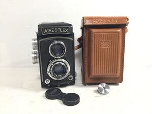 動作未確認 AIRESFLEX 二眼レフ フィルムカメラ★OLYMPUS ZUIKO F.C. 1:3.5 f.=7.5cm☆アイレスフレックス♪レトロ 売り切り 1円〜!!