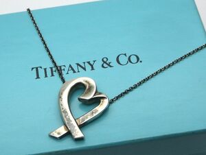 1000円スタート ネックレス TIFFANY&Co. ティファニー パロマピカソ ラビングハート 925刻印 総重量約4.4g シルバー 箱付 装飾品 10 D60097