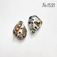 No.1521 大ぶり レジンピアス レジンイヤリング ハンドメイドピアス