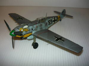 完成品　1/48　ドイツ軍メッサーシュミットBf109E-4　Ⅲ．/SKG210　ハセガワキット