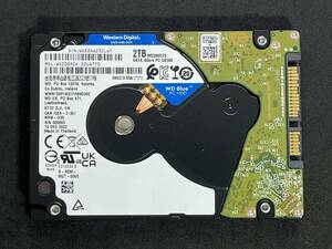 【送料無料】 ★ 2TB ★　WD Blue　/　WD20SPZX　【使用時間：1142ｈ】2022年製　Western Digital Blue　良品 2.5インチ内蔵HDD/7mm 即決 