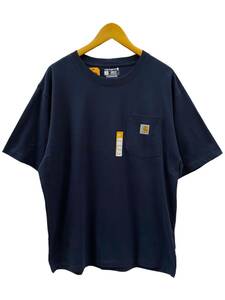 Carhartt (カーハート) Loose Fit ルーズ フィット ヘビーウェイト ポケットTシャツ K87-M 半袖 カットソー コットン L ネイビー 紺/078