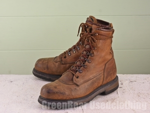 A522 USA製 レッドウィング RED WING ビンテージ ワークブーツ 良い味 茶 ブラウン メンズ 9D 27cm