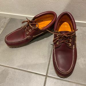 Timberland ティンバーランド 3EYE CLASSIC LUG スリーアイ モカシン デッキシューズ 革靴 レザーシューズ US7.5 美品