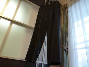 【即決】【美品】メンズ スラックス 2 タッグ タック 黒 パンツ 無地