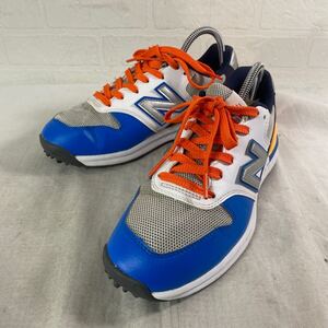 4066☆ Newbalance ニューバランス 996 ゴルフシューズ レディース 22.5 ブルー ホワイト オレンジ