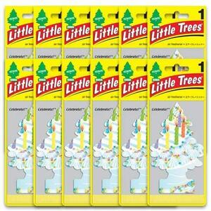送料無料！Little Tree リトルツリー 12枚セット「セレブレイト」 エアフレッシュナー 消臭 芳香剤 インテリア アメリカン雑貨 車