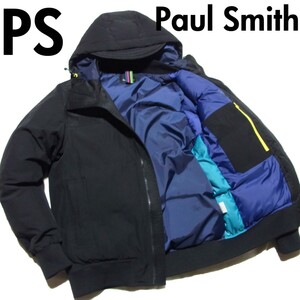 PS Paul Smith ポールスミス フーデッド ダウン ブルゾン ジャケット M 黒 ブラック 292130 574T