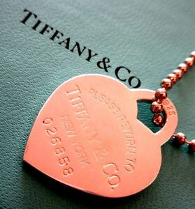 ■SILVER シルバー 925 刻印 TIFFANY&Co. ティファニー リターン トゥ ハートプレート ボールチェーンネックレス レディース 女性用