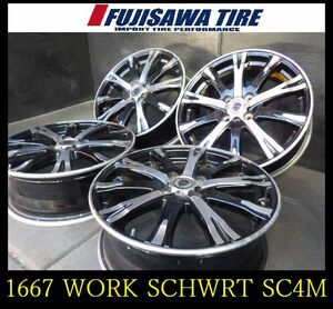 【1667】FK00111054◆WORK SCHWEST SC4M ホイール◆16x5.5JJ 4穴 PCD100 +46◆4本 フィット アクア　など