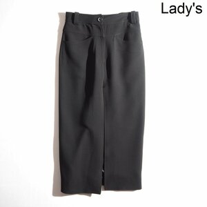 M6018P ▼KHAITE ケイト ドゥーズィエムクラス 購入▼ 22AW NEER SKIRT フロントスリット ロングスカート ブラック 黒 シーズンレス rb mks