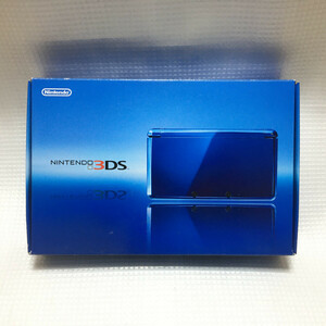 ■ 任天堂 ニンテンドー3DS 本体 コバルトブルー 箱付き 白液晶 完品 美品 ARカード未使用 液晶傷無 純正 ACアダプター CTR-001