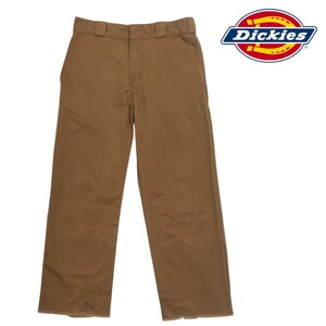 S■ Dickies ディッキーズ レディース オリジナル ワークパンツ 874 ロングパンツ チノパン ロゴ サイズ30 ブラウン ボトムス ズボン