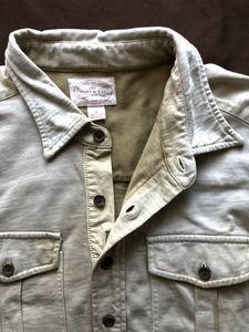 【希少】極美品 RRL FADED REPAIRED WORK SHIRT ダブルアールエル フェード リペア ワーク シャツ ヴィンテージ アンティーク 炭鉱 S