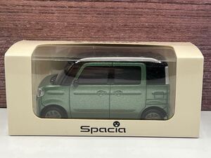 即決有★プルバックカー SUZUKI スズキ スペーシア Spacia ツールグリーンパールメタリックxブラック 2トーン カラーサンプル★ミニカー