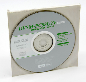 Buffalo DVSM-PC58U2V Series Utility CD Ver.1.3.0 Cyberlink Media Suite Adobe Reader Windows Macintosh 中古 ディスクのみ