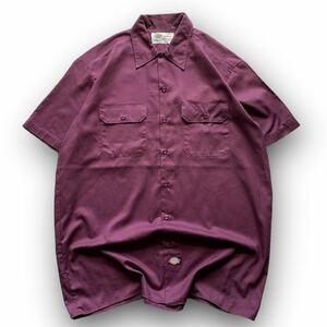 220524CRH1● Dickies S/S WORK SHIRTS Size:L ディッキーズ ワークシャツ 半袖シャツ 古着 半袖 SHIRTS ワーク ヴィンテージ