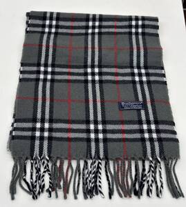 191 BURBERRY バーバリー マフラー グレーチェック柄 長さ約149㎝ 幅約30㎝ 現状品 中古品 包装無しで発送