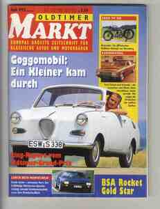 【d1221】93/Heft 9 OLDTIMER MARKT／ゴッゴモビル、アルディTM500、スチュードベーカースターライナー、フォードグラナダ、...