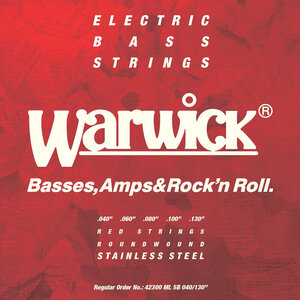 ワーウィック WARWICK 42300 ML 5B 040/130 RED stainless steel 5-string Set 5弦ベース弦