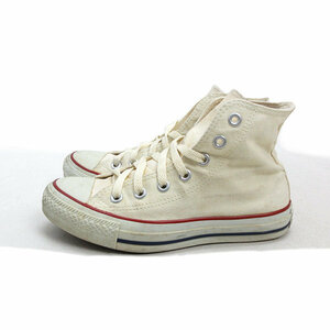 k■【22.5cm】コンバース/CONVERSE オールスター ALL STAR キャンバススニーカーHI/アイボリー/LADIES■29【中古】