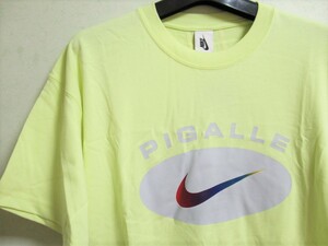 NIKE Lab PIGALLE メンズ Tシャツ グリーン S ナイキラボ × ピガール コラボ ルーズフィット ジャージ 黄色 CK2339-335